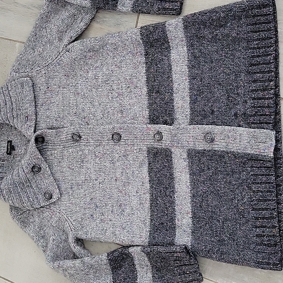 Talbots gray knitted button jacket size medium - Picture 2 of 4